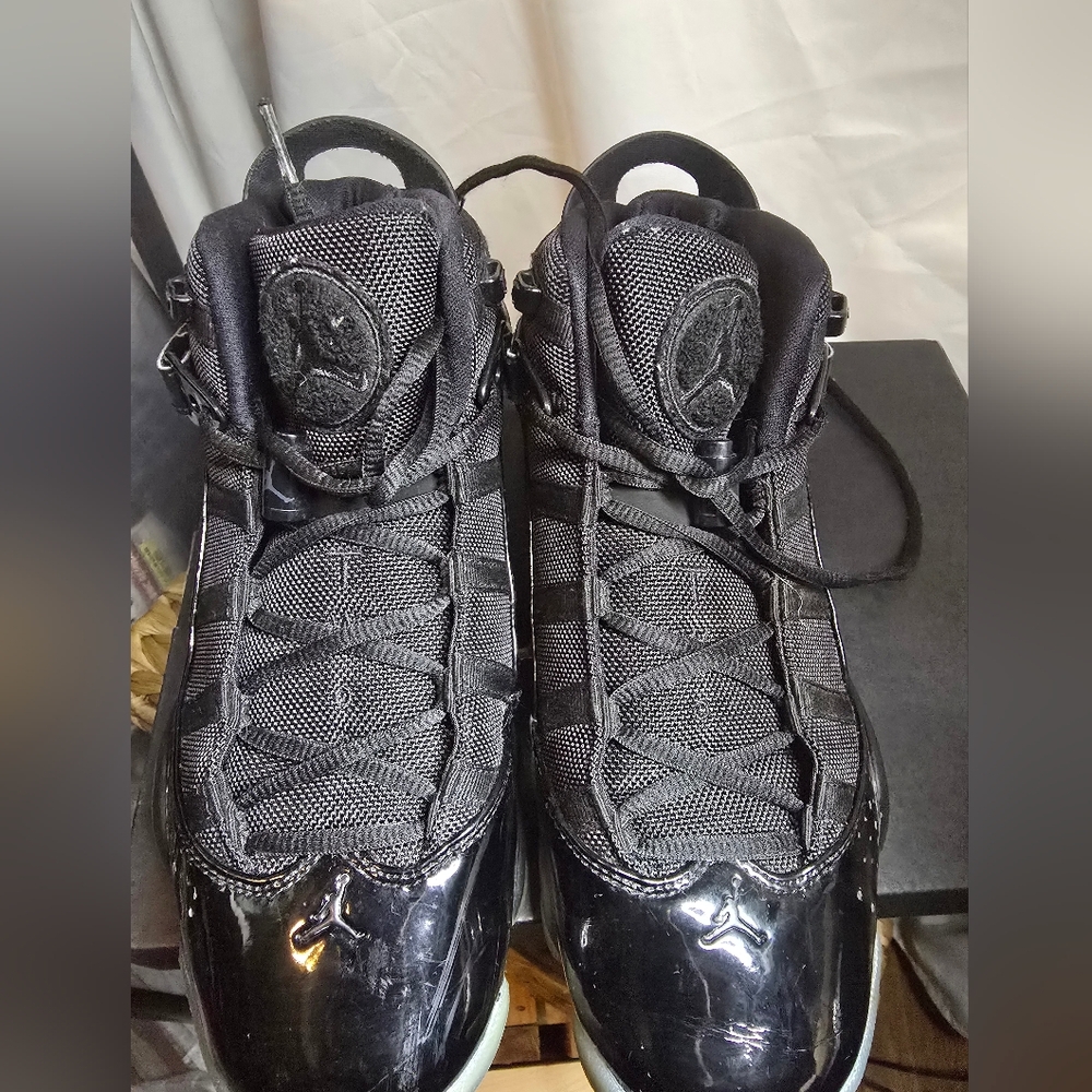 Jordan 6 Rings Black/Black Glossy Men's 8.5
